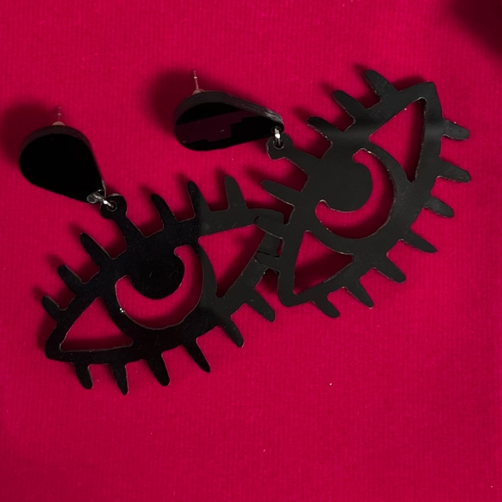 Eye See You 👀Acetate Statement Earrings Handmade Laser Cut one of a kind